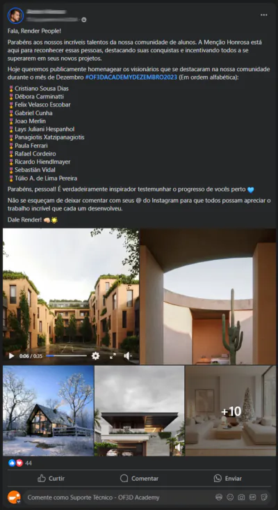 Comunidade de alunos da OF3D Academy — 3 de 6